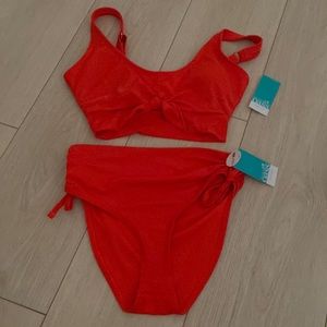outdoor oasis red bikini set